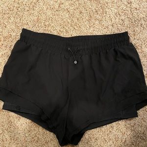 Short black athletic shorts
